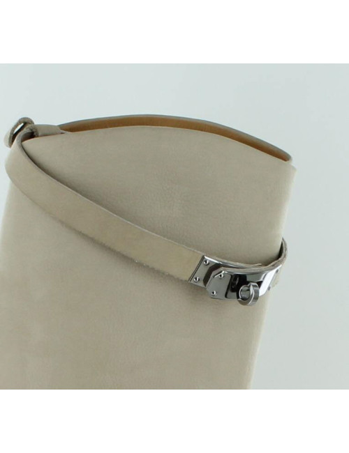 Bottes jumping HERMES  veau velours naturel