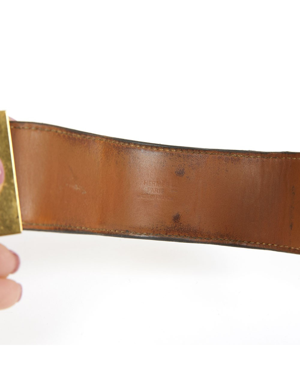 Manchette HERMES en lézard Varan du Salvador ombre