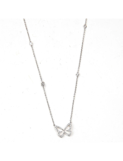 Collier Butterfly Messika or blanc diamants