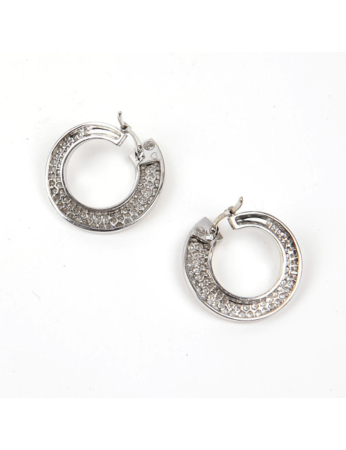 boucles d'oreille or blanc autres marques
