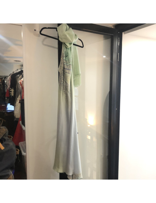 Robe soirée verte sequins ELIE SAAB T.40