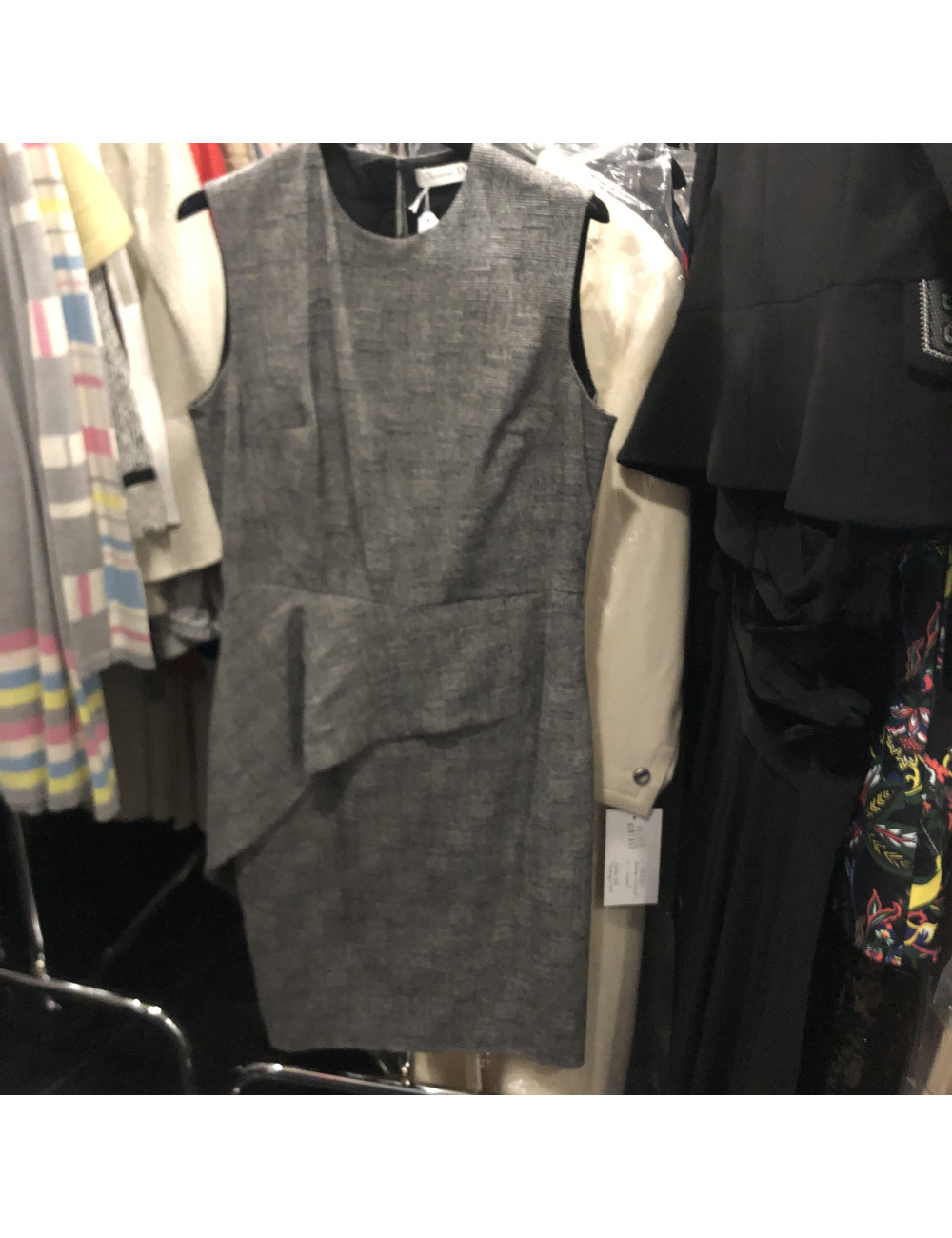 Robe CHRISTIAN DIOR cachemire gris et blanc