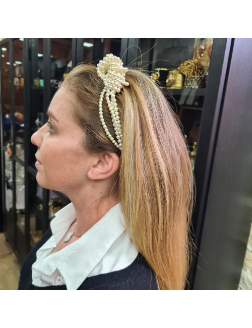 Bijou de tête CHANEL perles nacrées