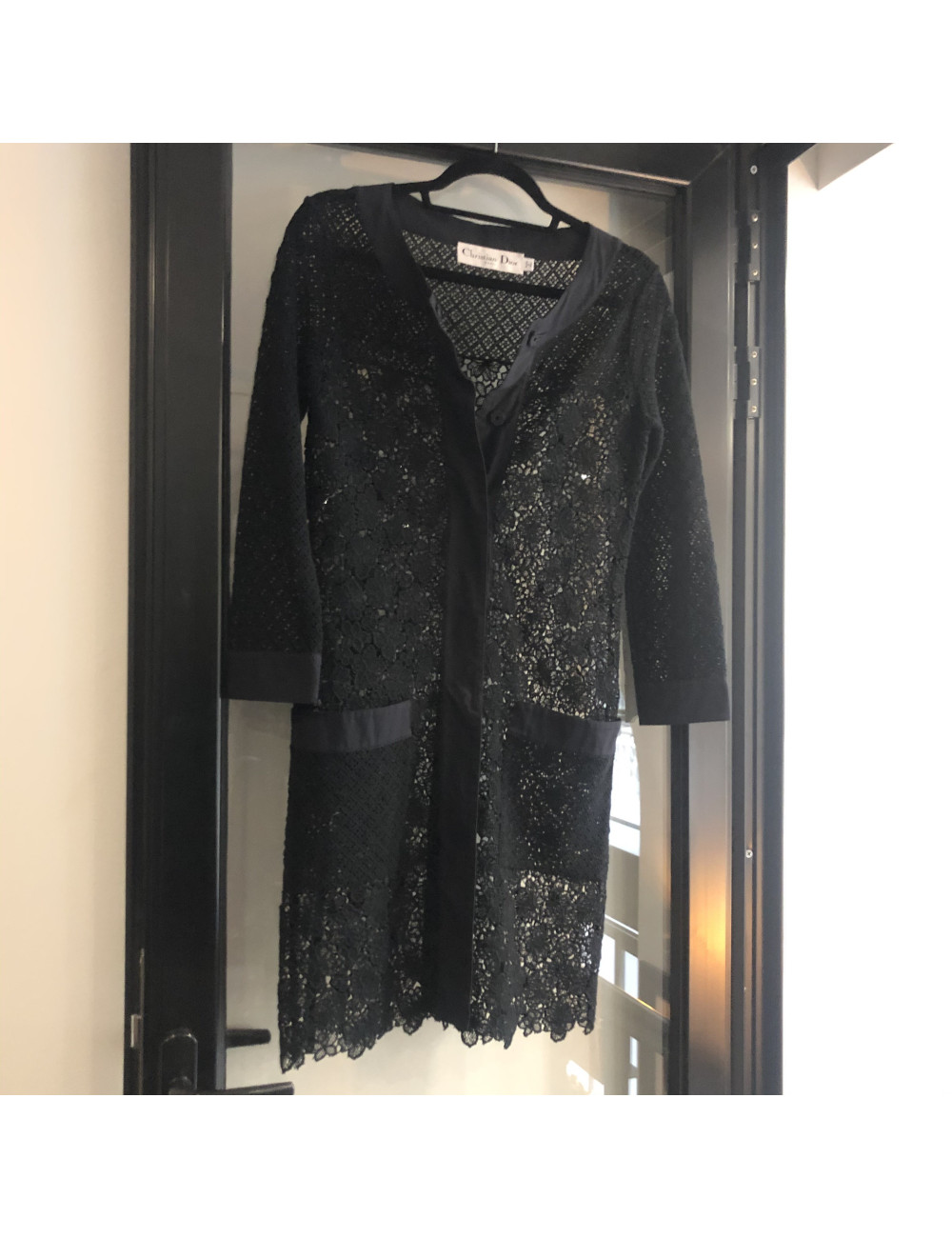 Veste noire dentelle CHRISTIAN DIOR