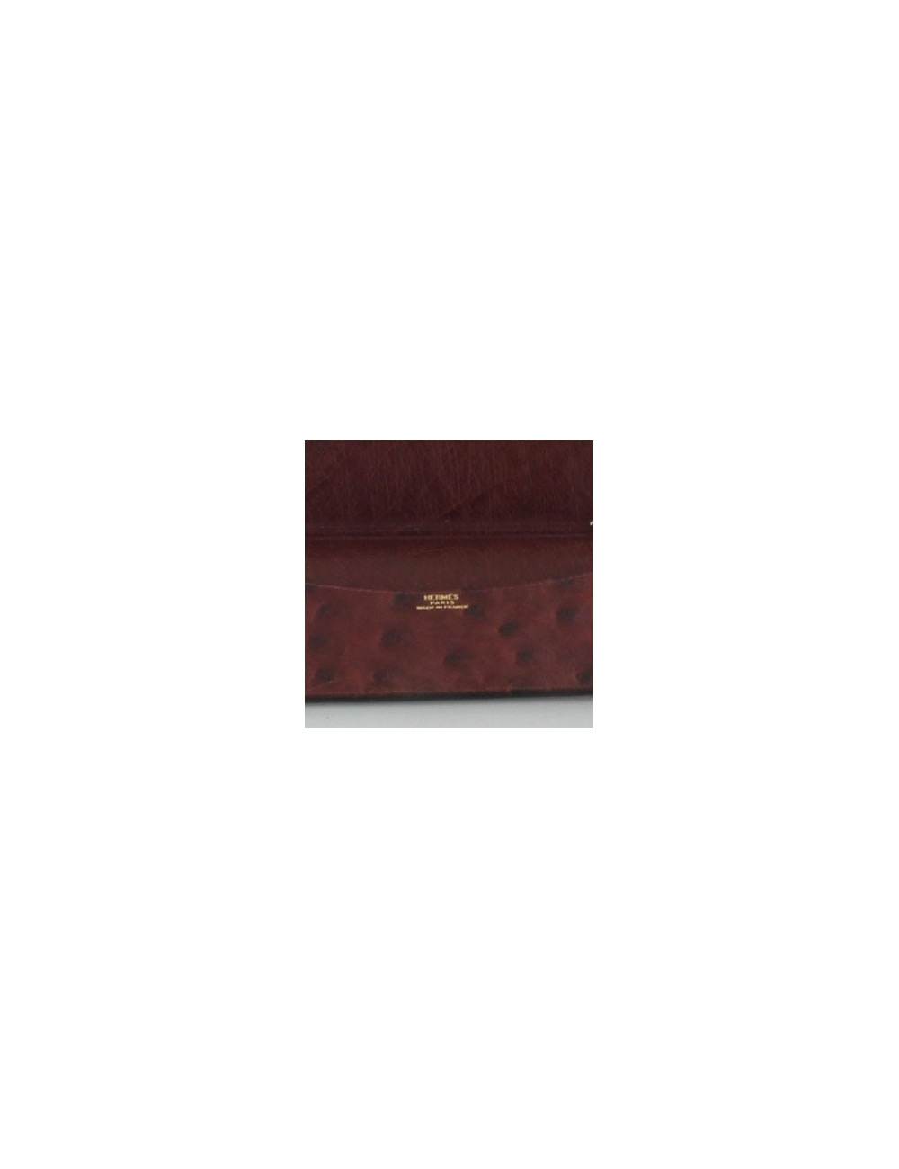 couverture d'agenda HERMES autruche bordeaux