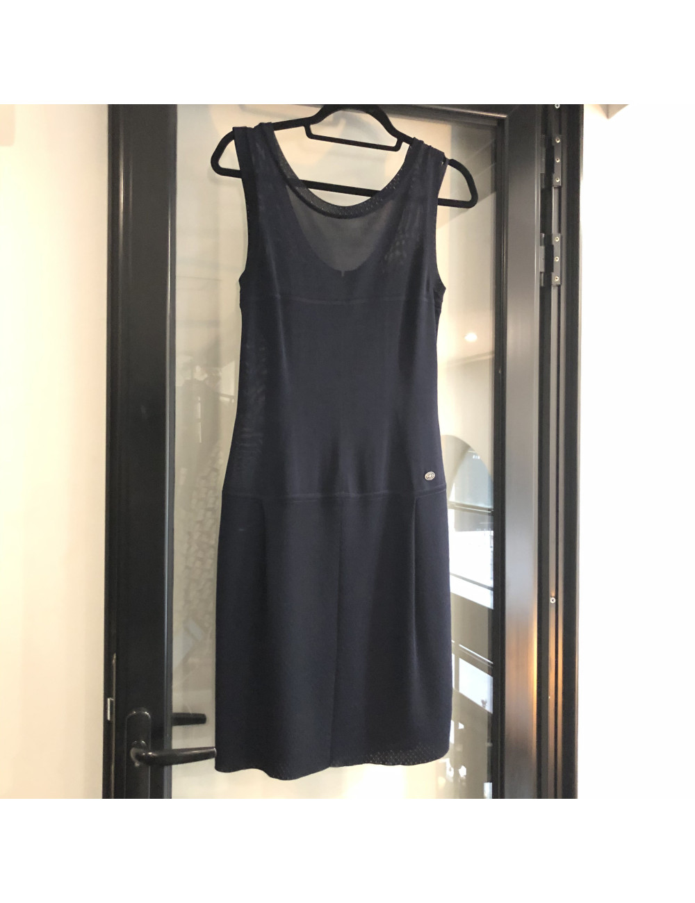 Robe CHANEL T 34 bleue avec doublure