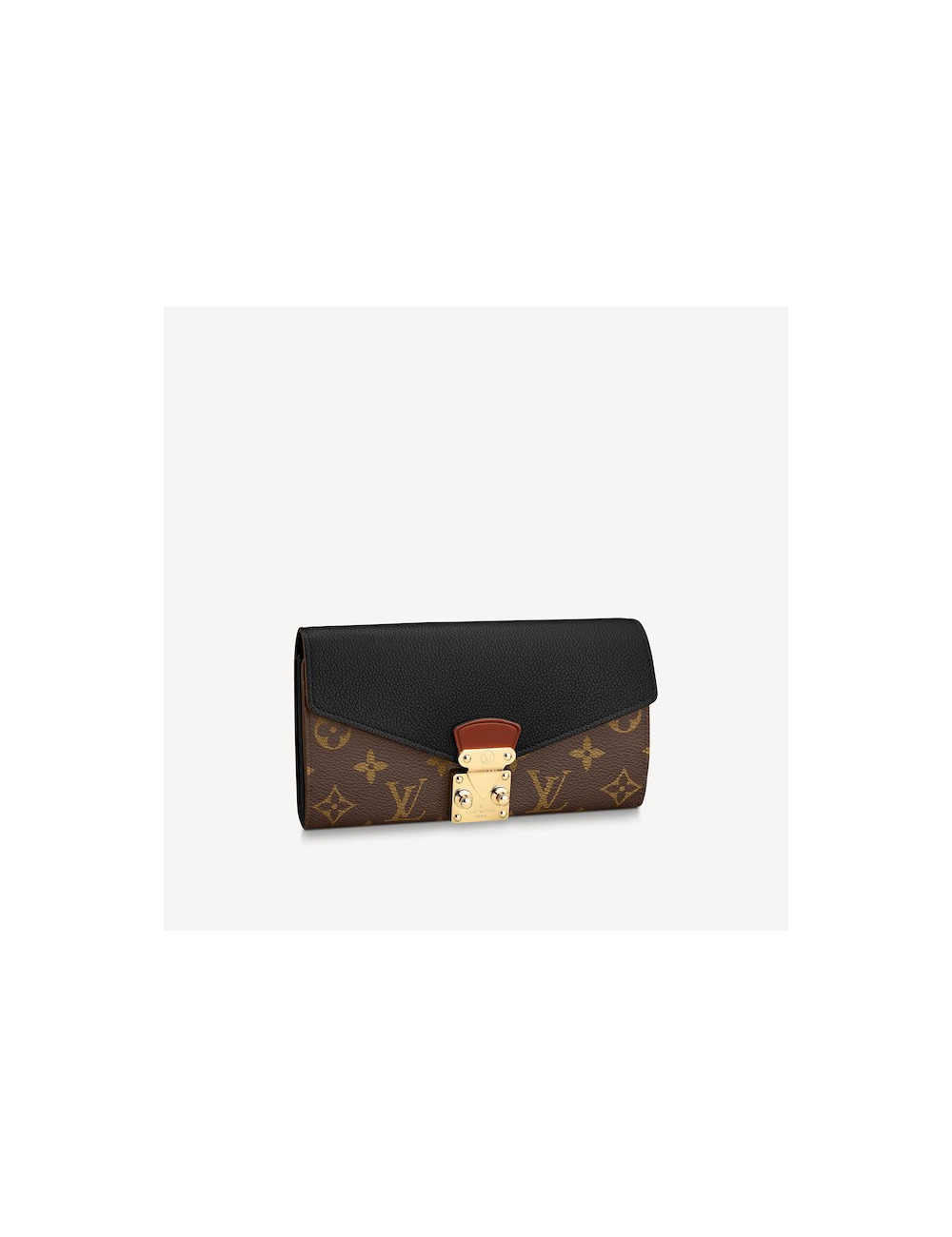 Pochette LOUIS VUITTON toile monogram et cuir corail