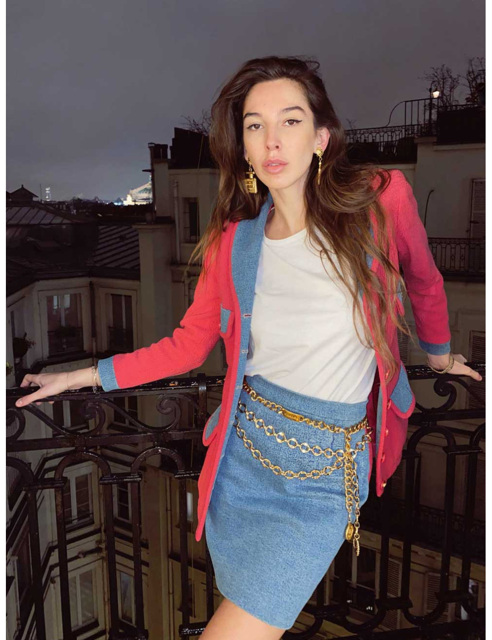 Tailleur veste et jupe Chanel 1991