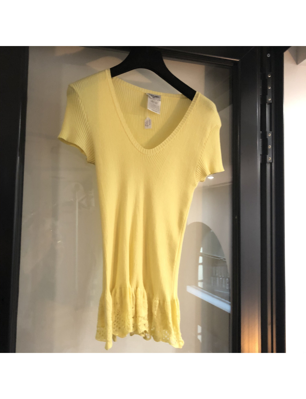 Top jaune Chanel T38