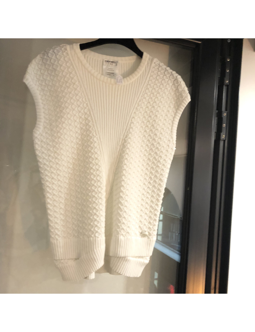 Haut blanc T 42 CHANEL coton