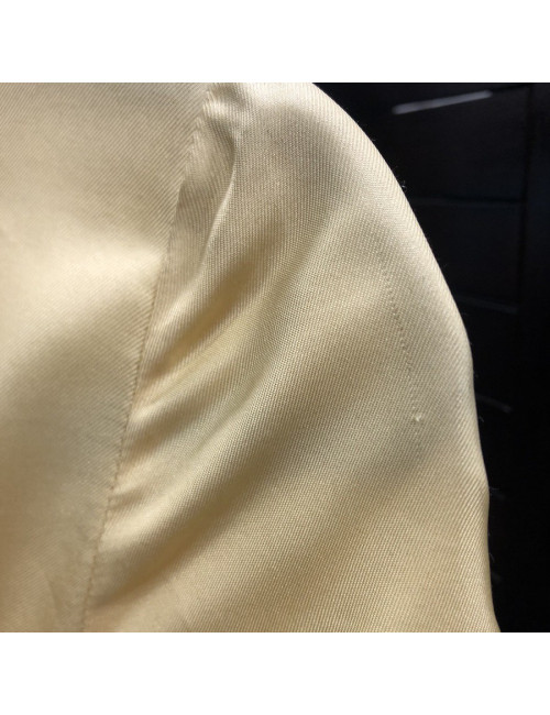 Robe T 38 PRADA en soie jaune pâle