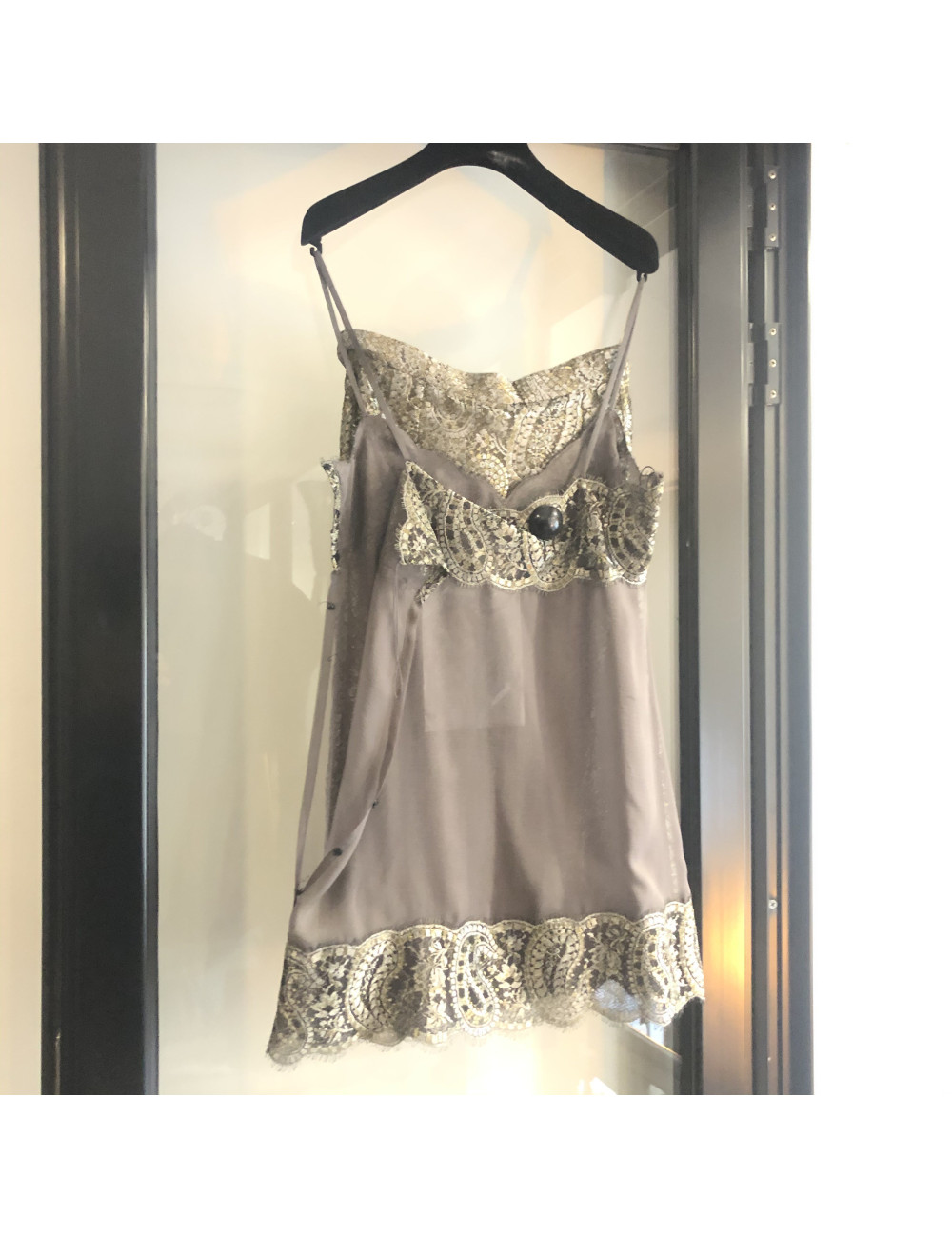 Ensemble CHANEL T 34/36 FR en dentelle et soie