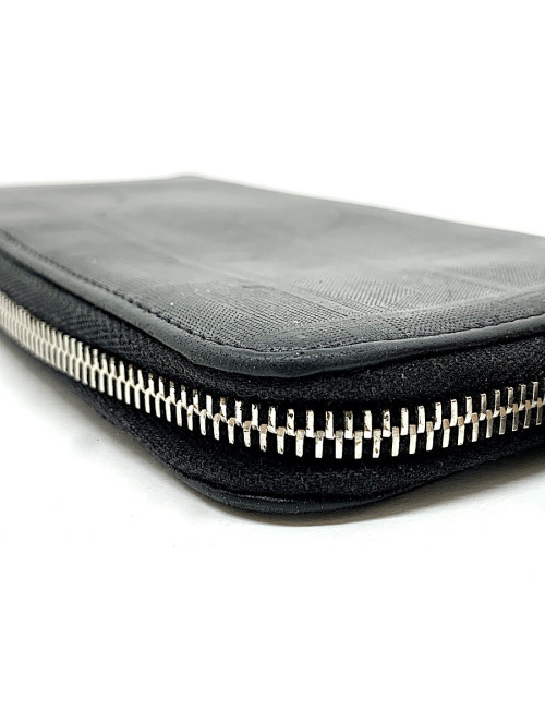 CHANEL Vintage Long Wallet in Black Leather