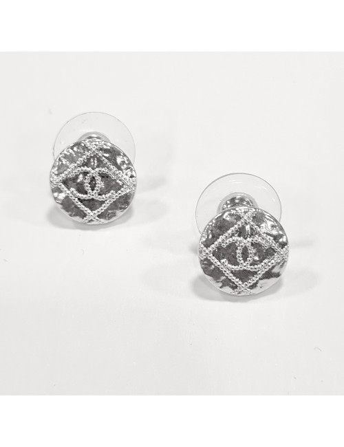 Boucles d'oreille CHANEL CC argent