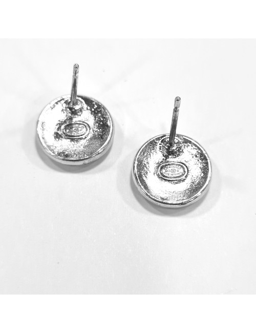 Boucles d'oreille CHANEL CC argent