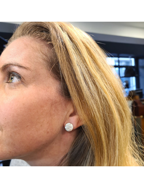 Boucles d'oreille CHANEL CC argent