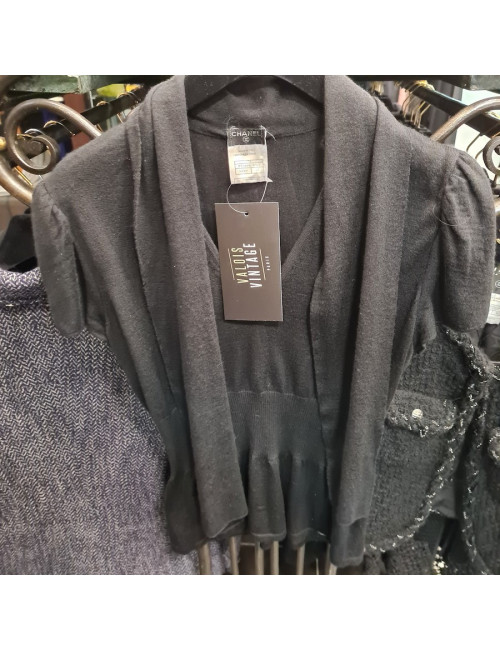 Pull T 42 CHANEL cachemire et soie noir