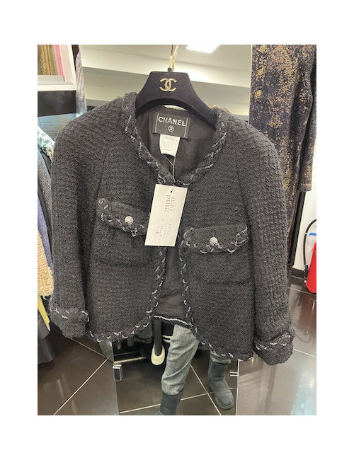 Veste CHANEL tweed noir
