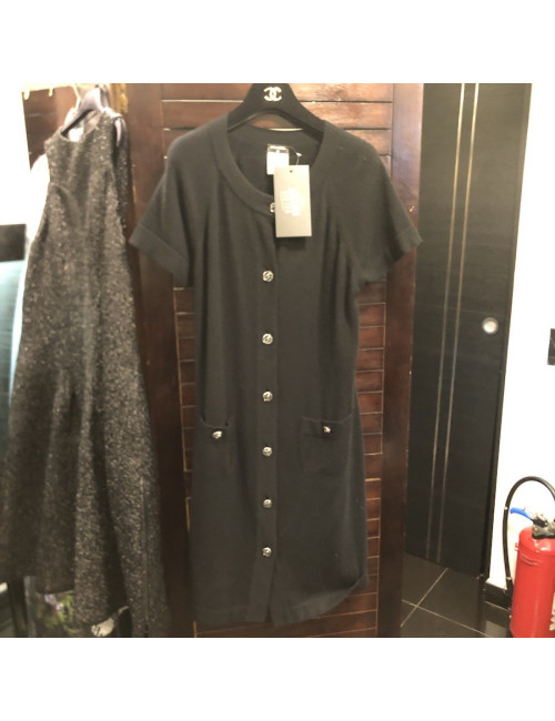 Robe T 44 CHANEL cachemire noir