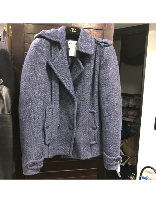 Caban bleu CHANEL T36