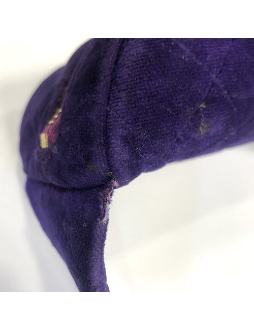 Ceinture banane CHANEL velours violet Vintage