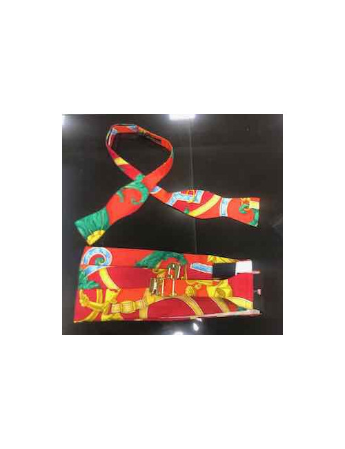 Ceinture et noeud papillon HERMES soie