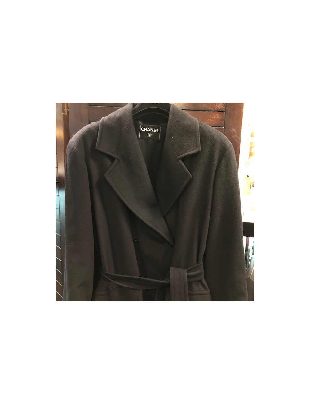 Manteau CHANEL cachemire noir