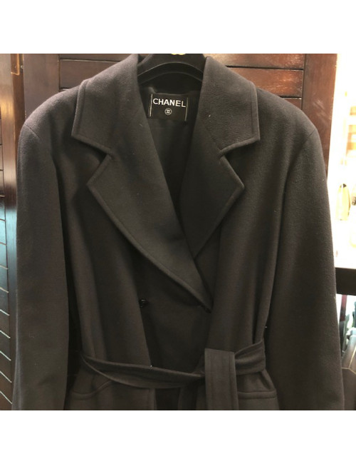 Manteau CHANEL cachemire noir