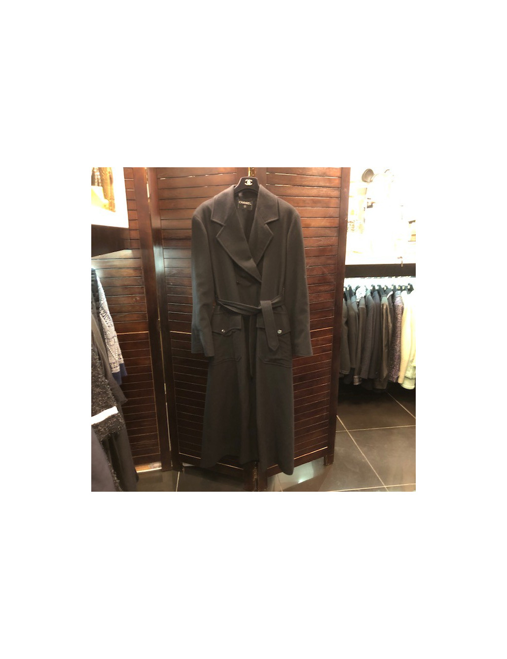 Manteau CHANEL cachemire noir