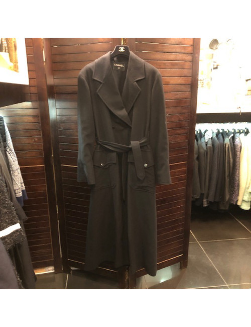 Manteau CHANEL cachemire noir