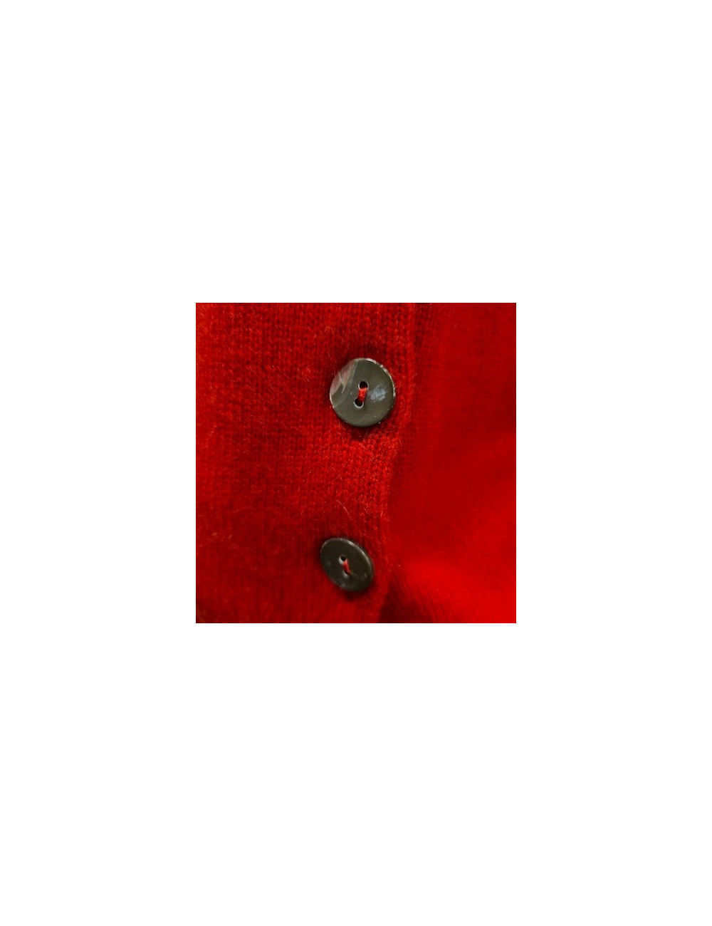 E.S Gilet T  CHANEL  "Paris-Shanghai"en cachemire rouge 