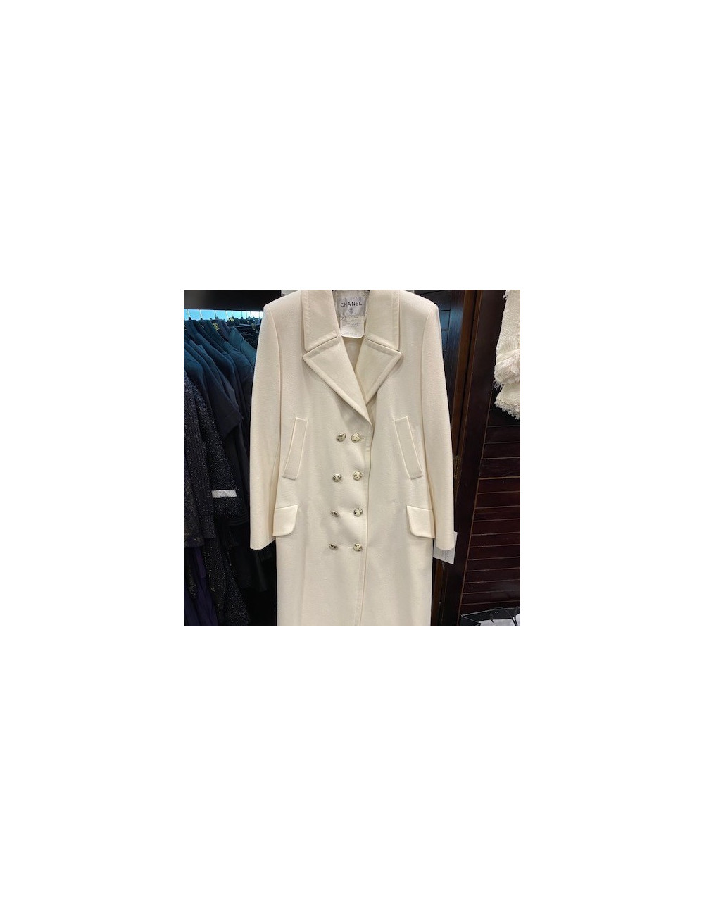 Manteau CHANEL laine blanc