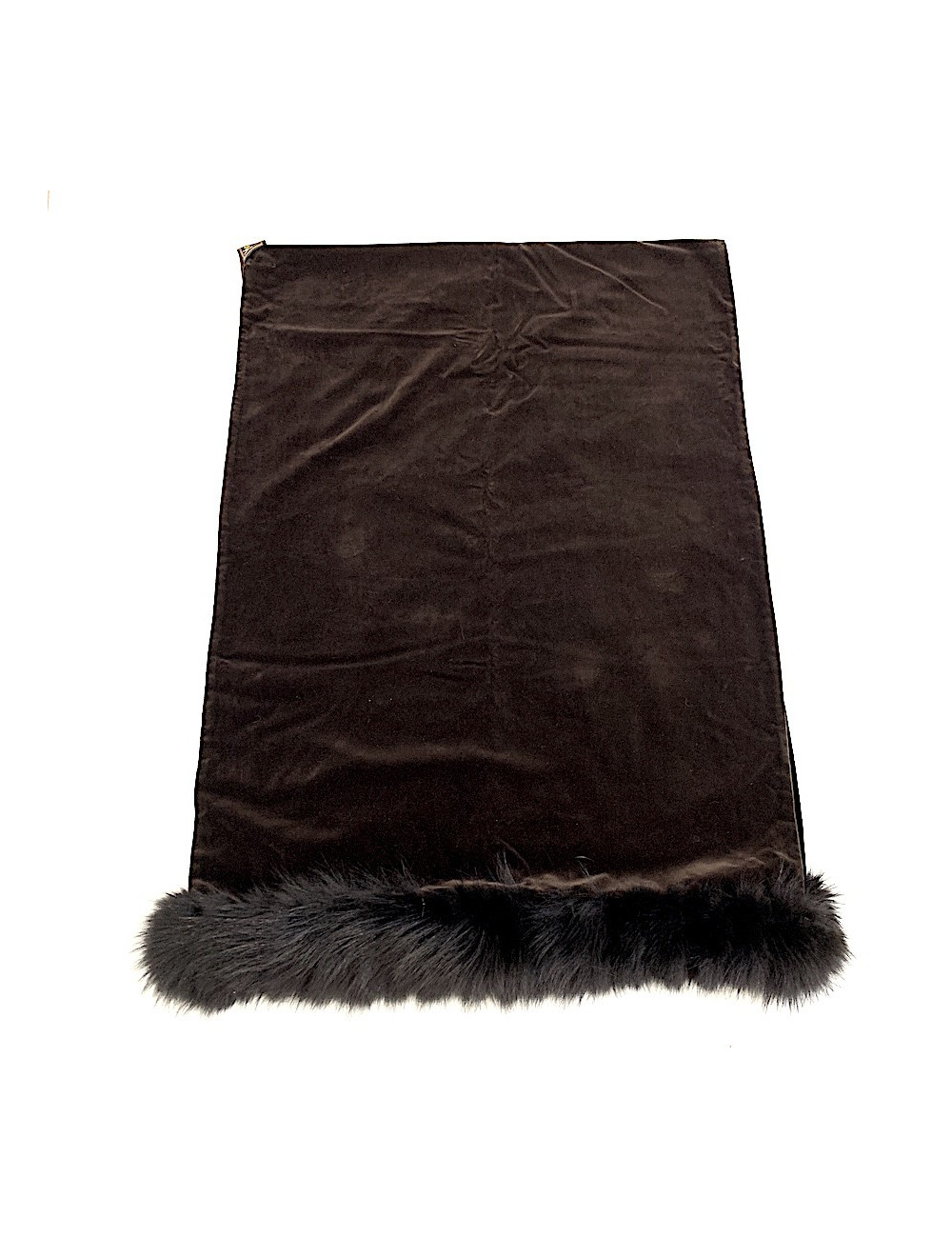 Châle YSL velours réversible noir et marron