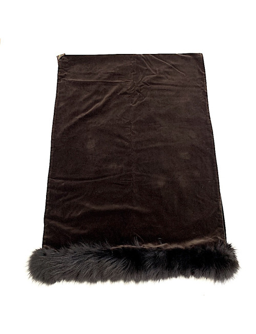 YVES SAINT LAURENT YSL reversible velvet shawl