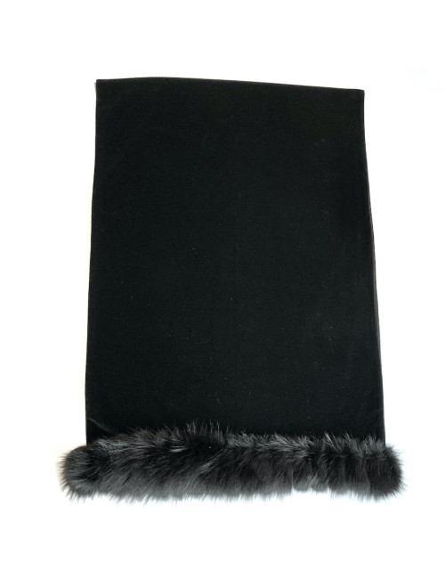 YVES SAINT LAURENT YSL reversible velvet shawl