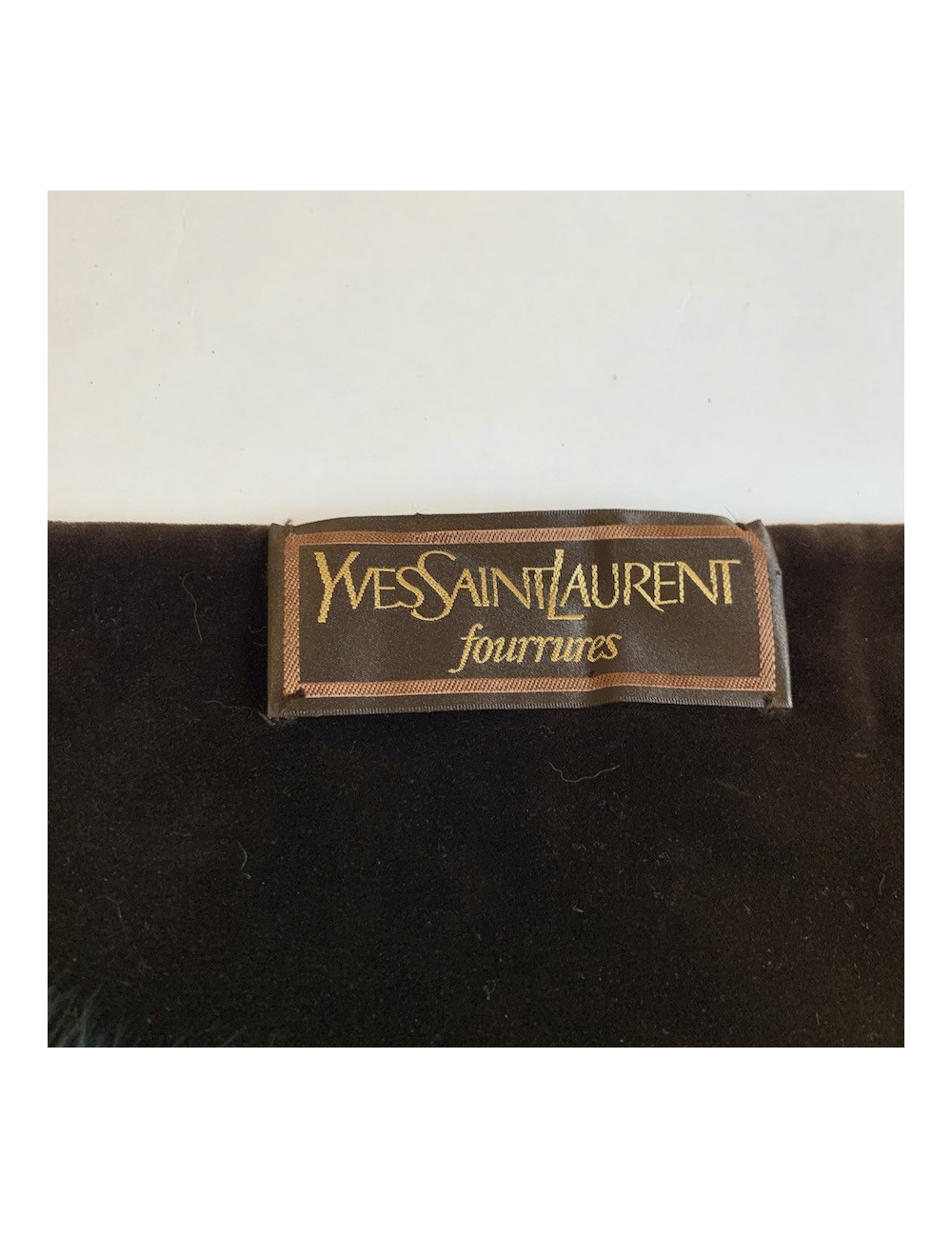 Châle YSL velours réversible noir et marron