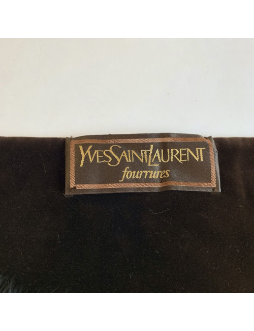 YVES SAINT LAURENT YSL reversible velvet shawl