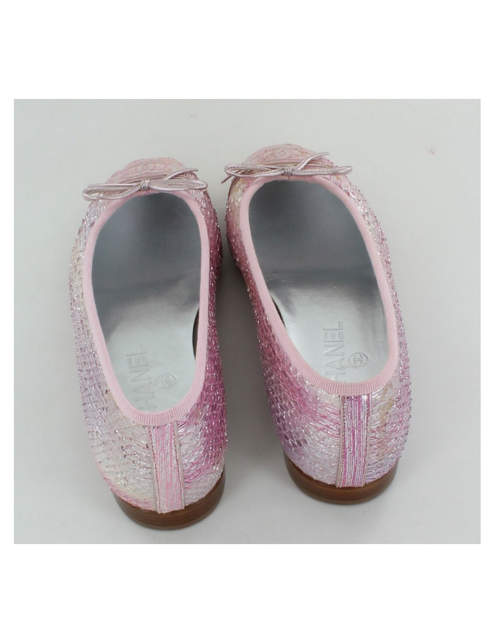 ballerines CHANEL T 36 C reptile rose
