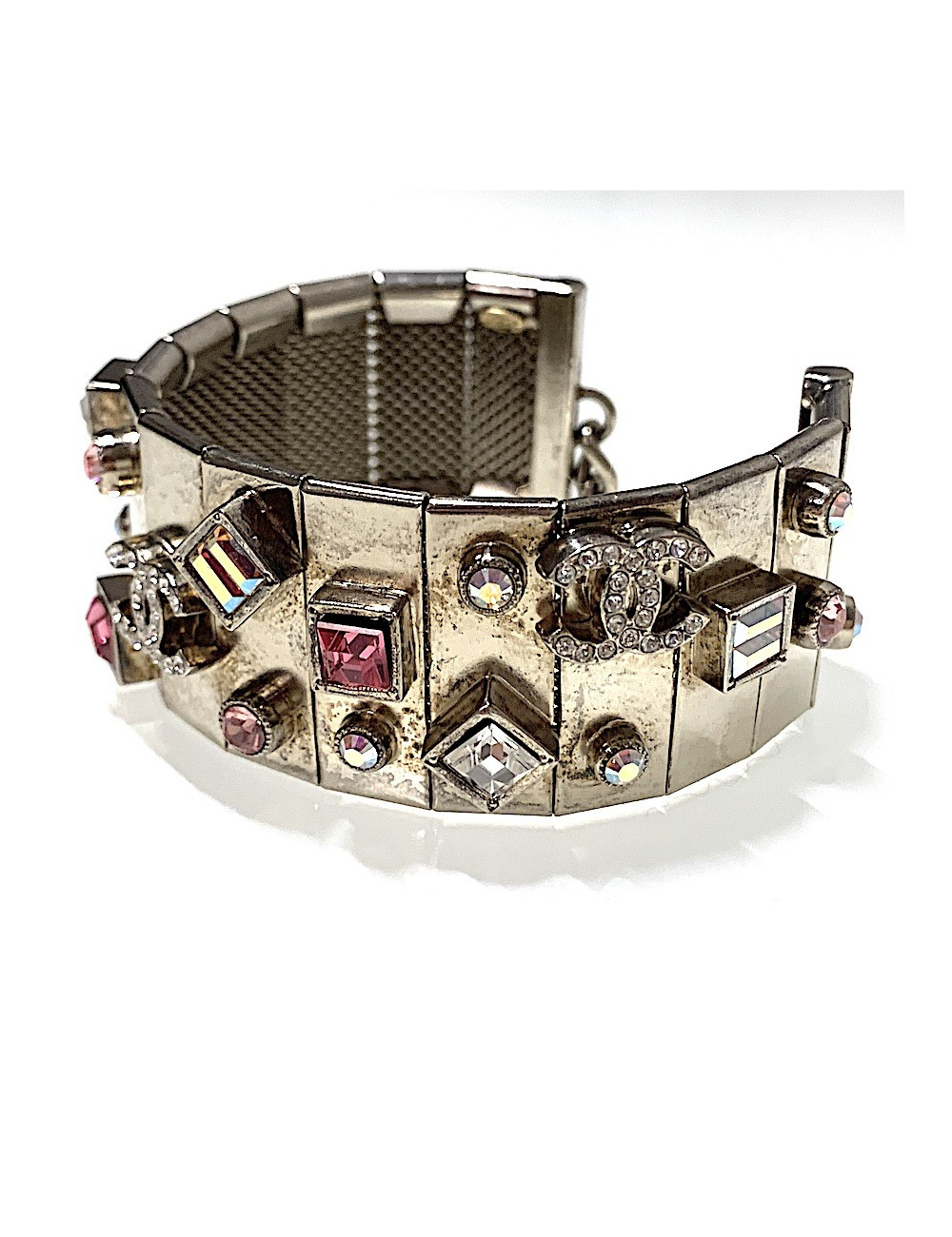 Bracelet CHANEL articulé avec strass