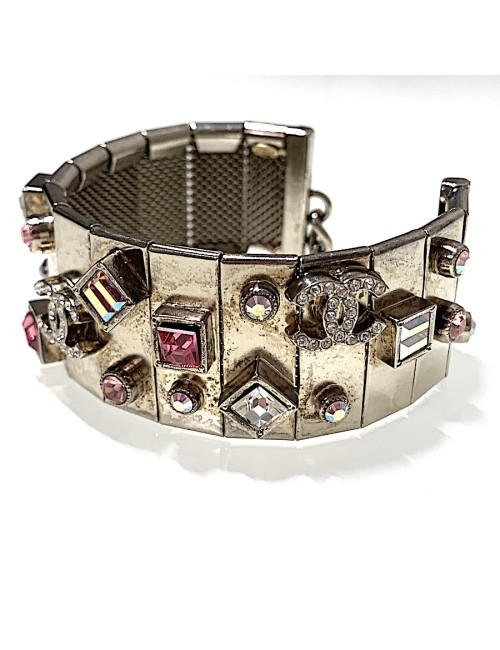 Bracelet CHANEL articulé avec strass