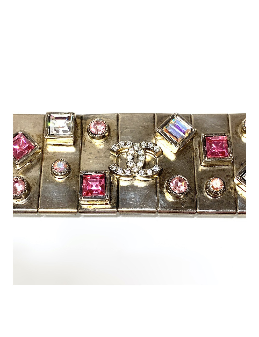 Bracelet CHANEL articulé avec strass