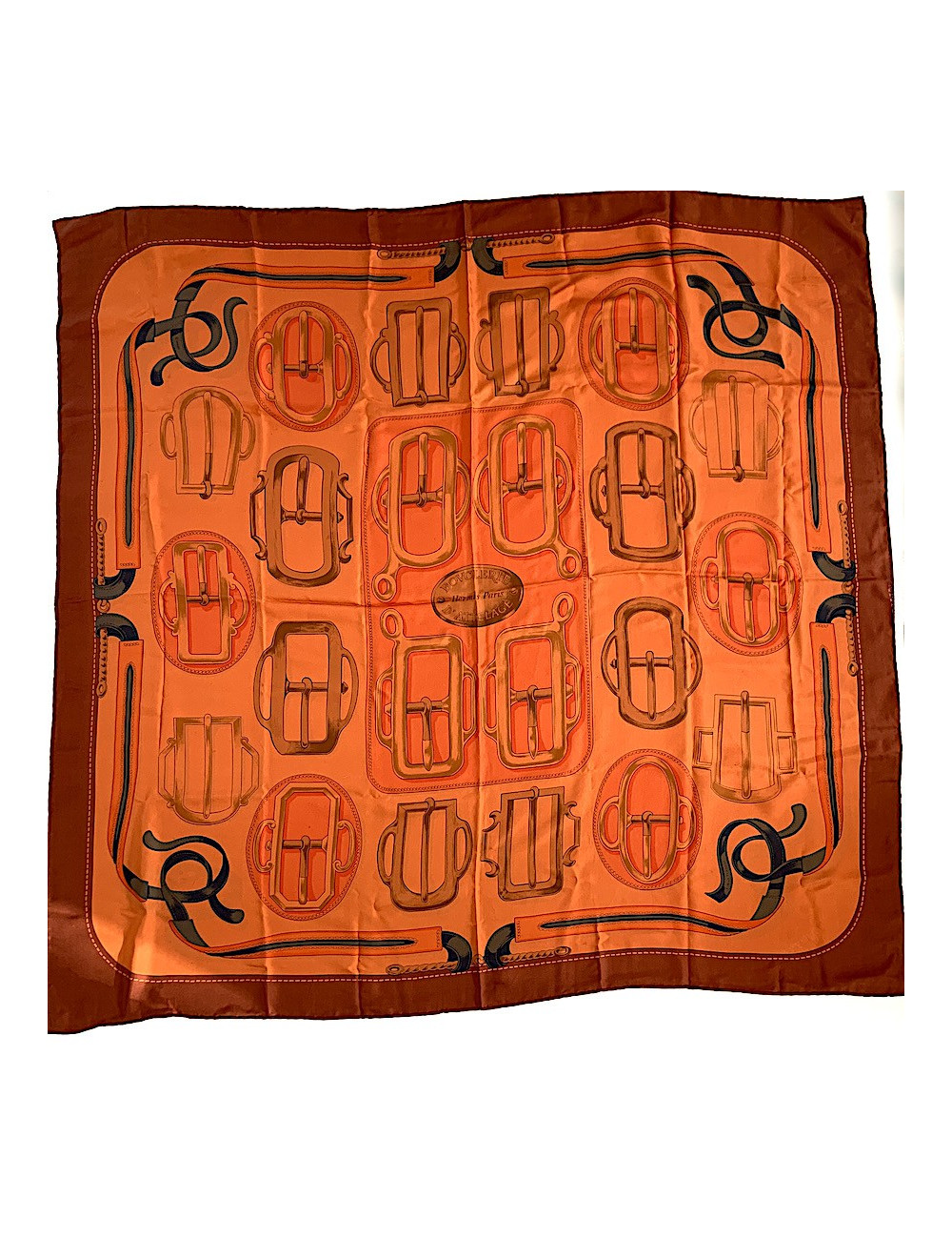 Foulard HERMES orange