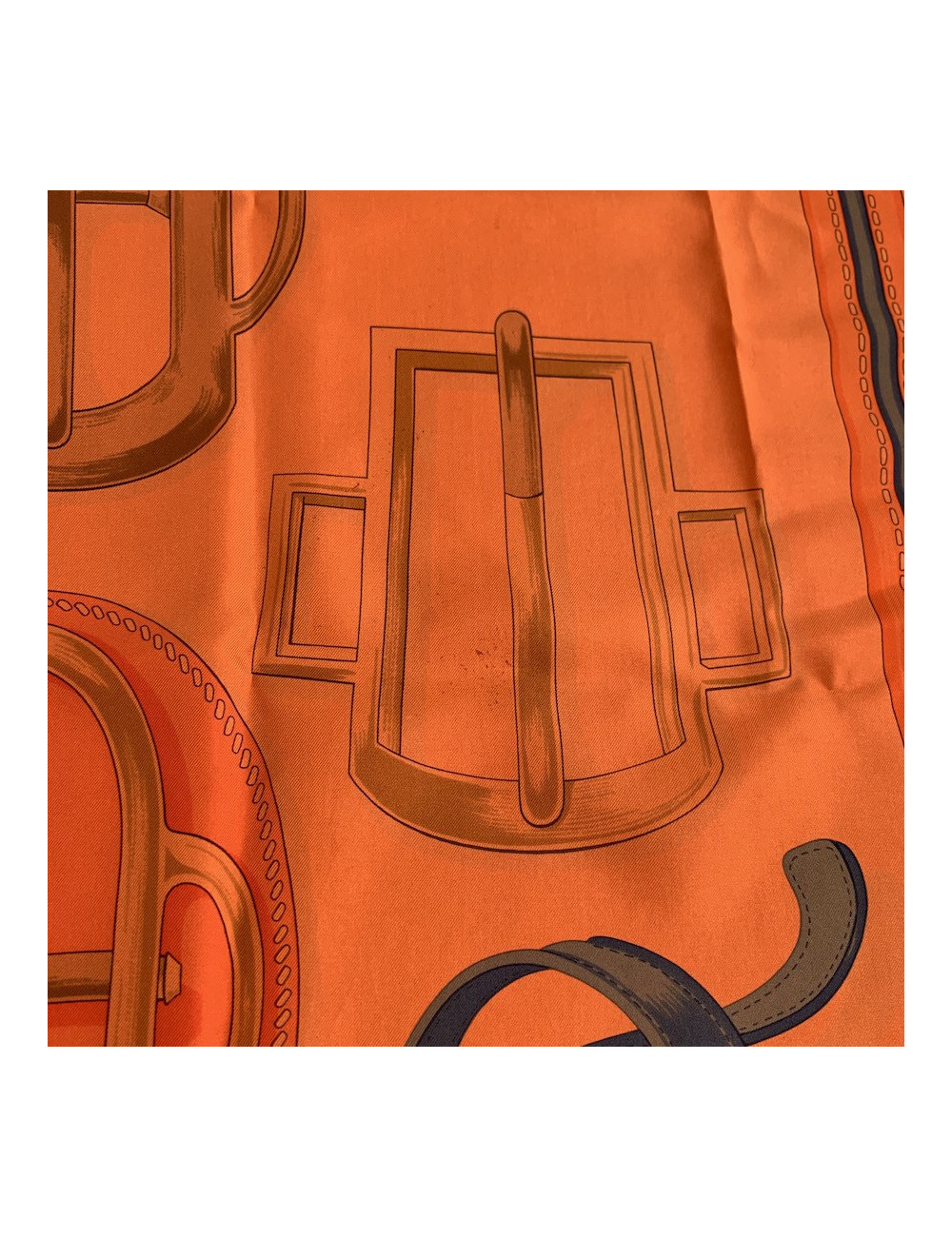 Foulard HERMES orange