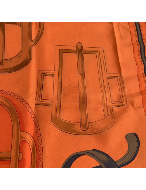 Foulard HERMES orange
