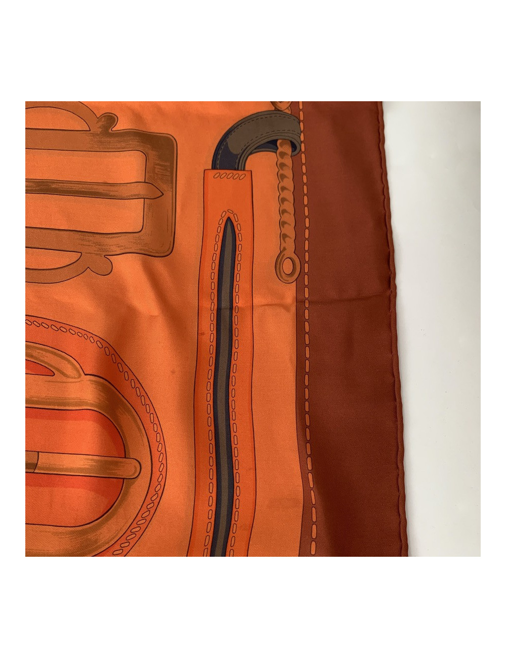 Foulard HERMES orange