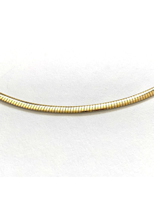 Collier plat en or blanc et or jaune