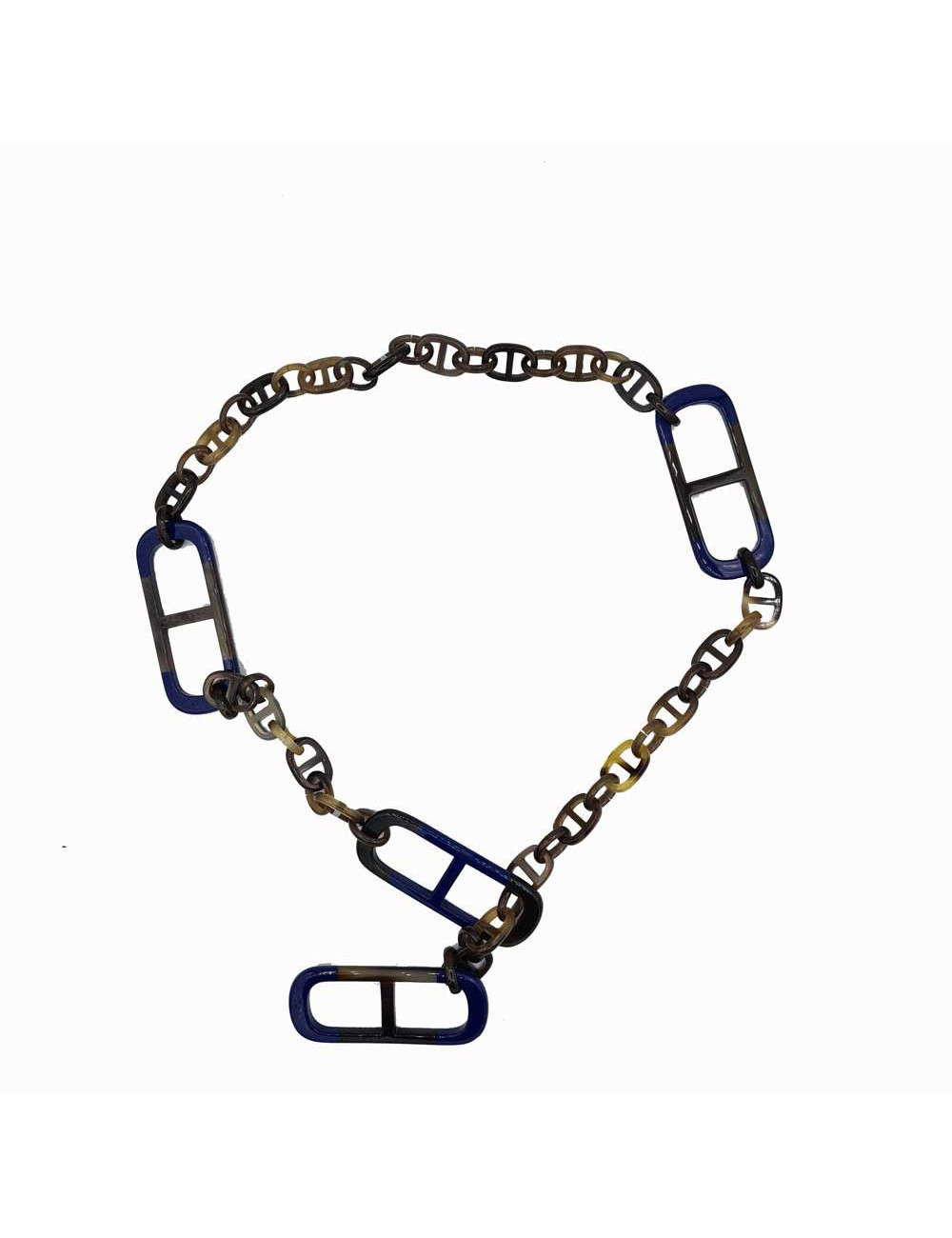 Collier HERMES chaîne d'ancre laque 