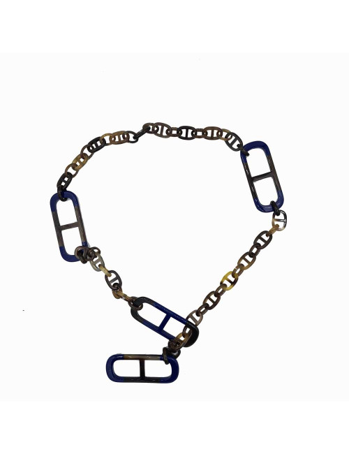 Collier HERMES chaîne d'ancre laque 