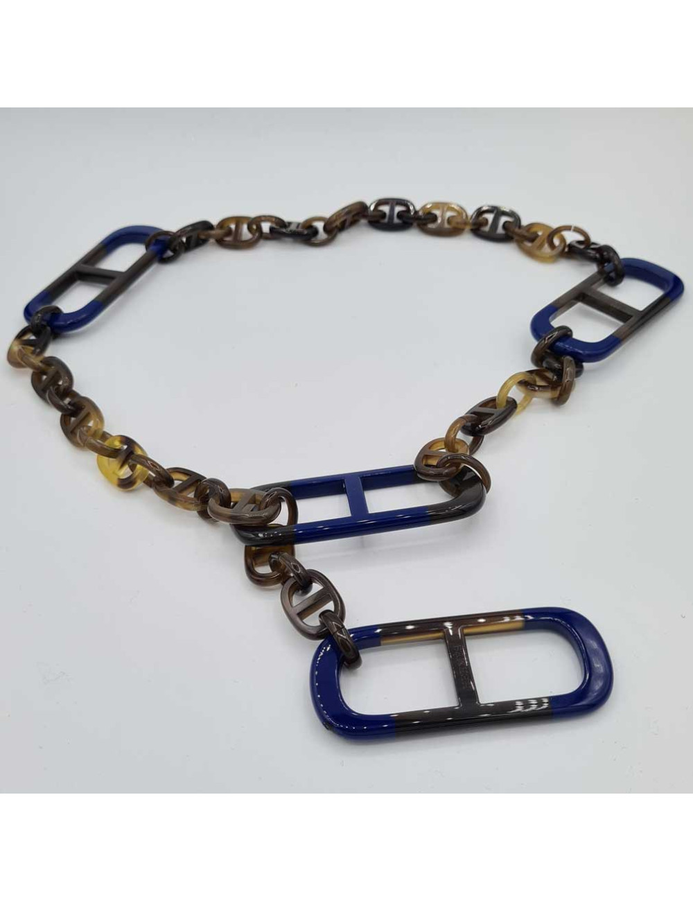 Collier HERMES chaîne d'ancre laque 