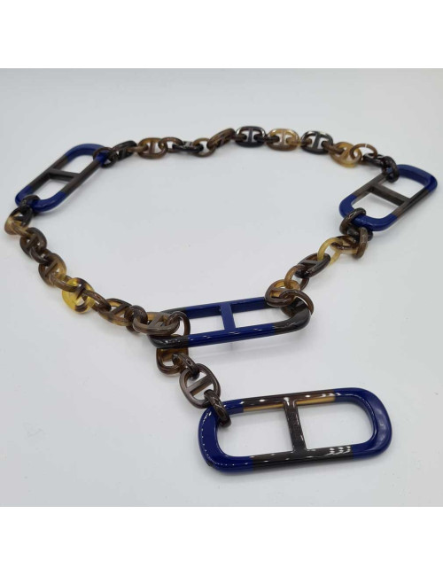 Collier HERMES chaîne d'ancre laque 